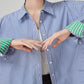 Blue Striped Long-Sleeve Shirt FER0182