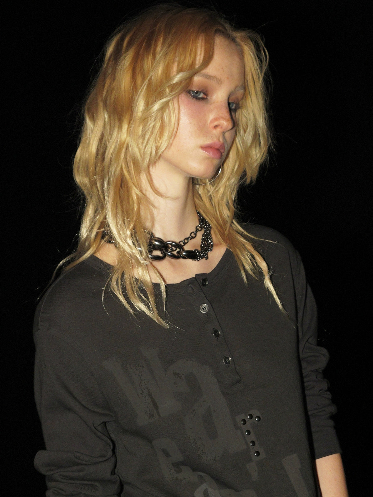 Half Button Long Sleeve T-Shirt WAT0019