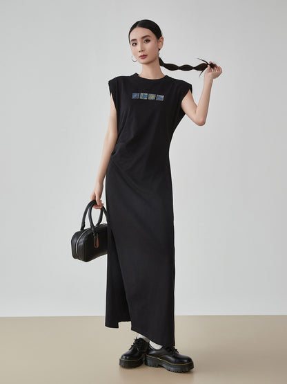 One-Point Logo Long Dress FER0307