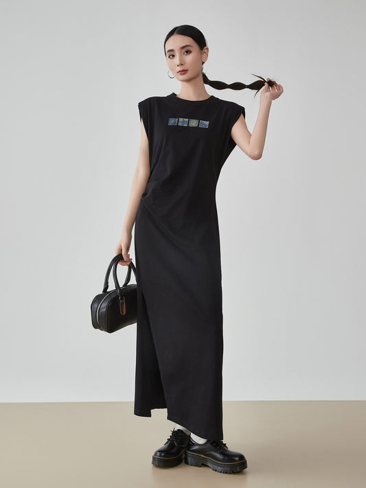 One-Point Logo Long Dress FER0307