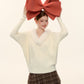 Fur Collar Cable Knit Top ASG0077