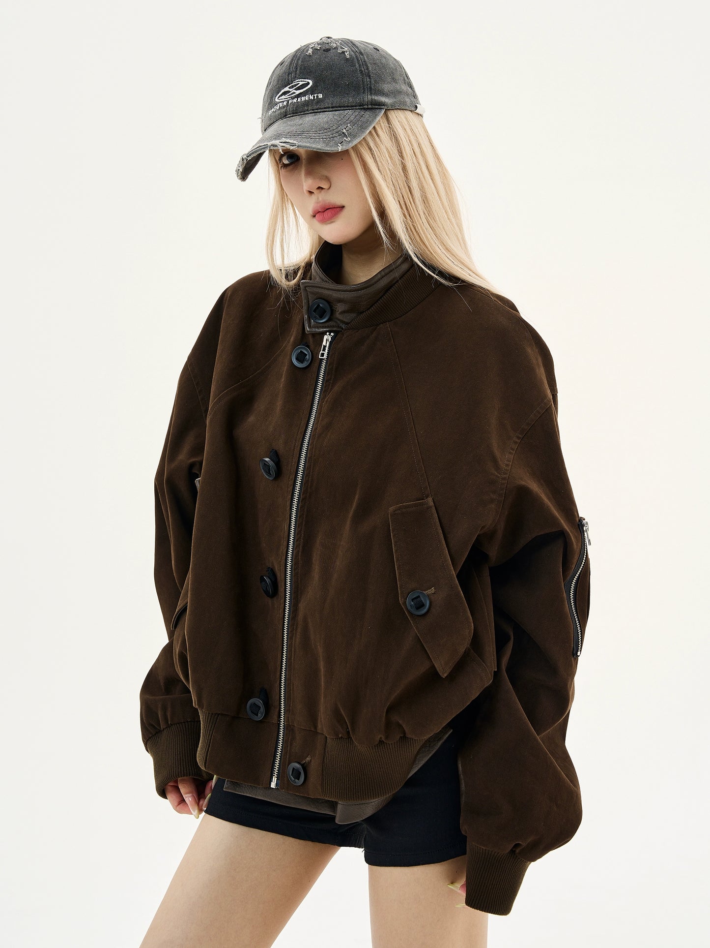 Suede Stand Collar Jacket MAD0013