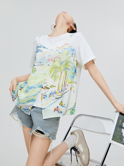 Summer Print Short-Sleeve T-Shirt FER0256