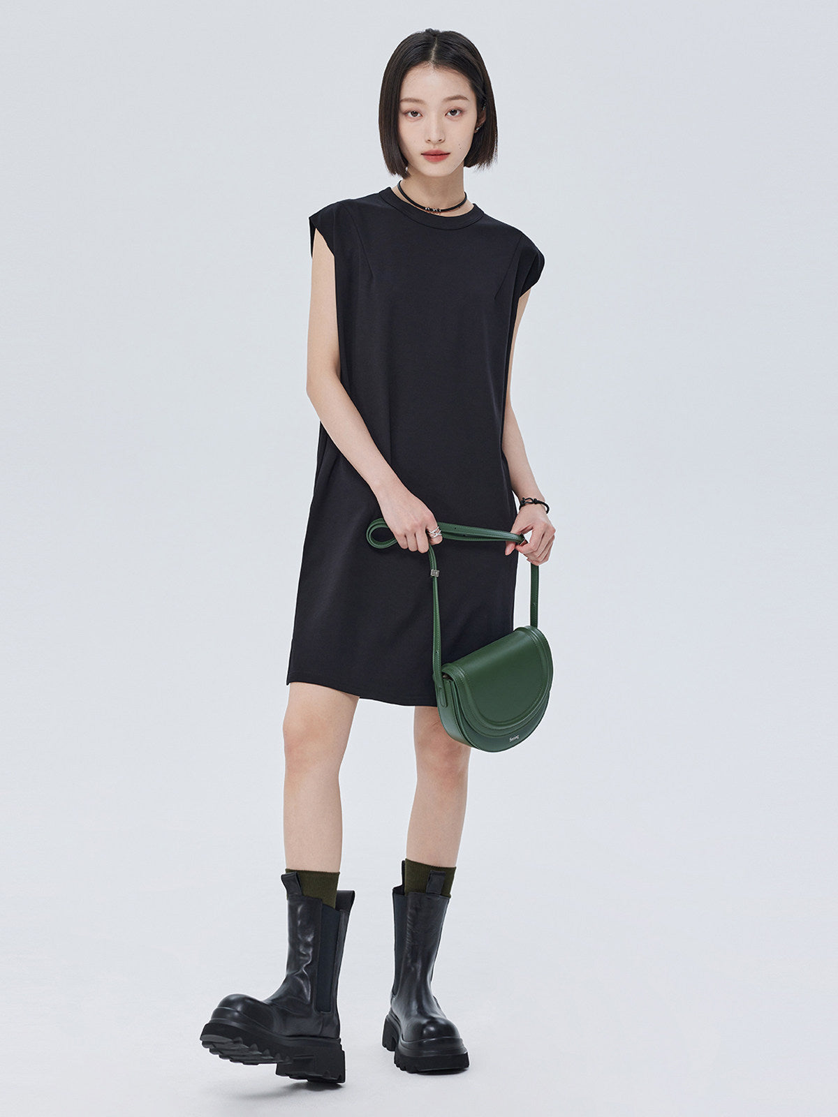 Sleeveless Box Silhouette Dress SHN0034