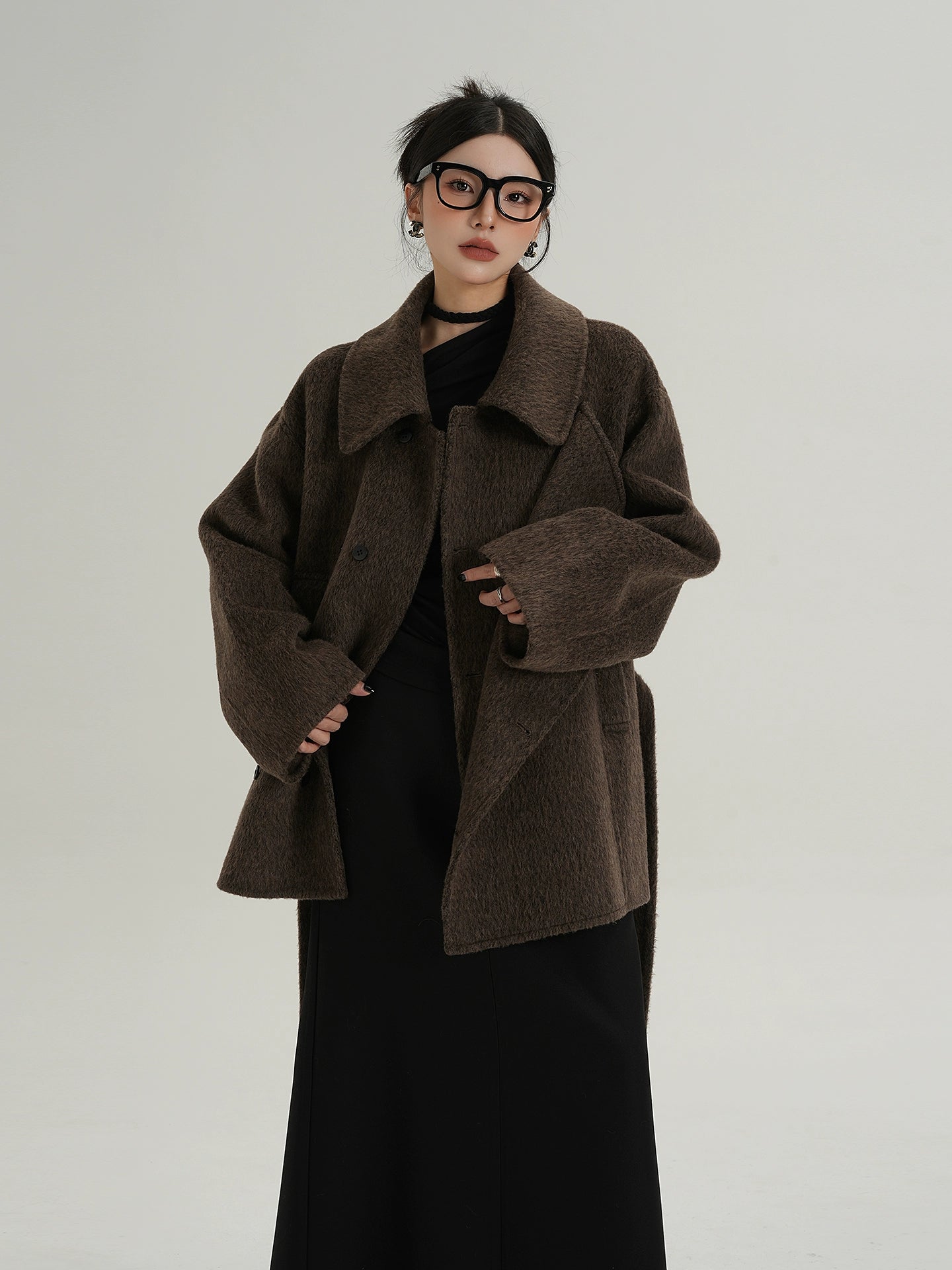 Fake Wool Trench Coat SRS0372