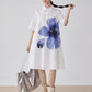 Watercolor Print Shirt Dress FER0343