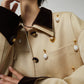 Pearl Satin Jacket / Brown Mini Skirt SUY0013
