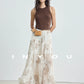 Retro Floral Print Long Skirt IWY0018