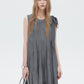 Twill Texture Switch Gather Dress SHN0043