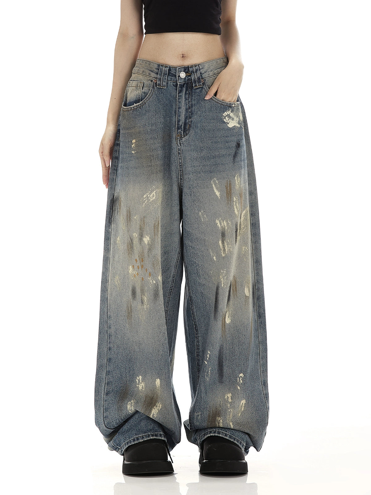 Wash Paint Denim Pants RSM0013