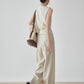 Linen V-Neck Vest / Wide Relaxed Pants FER0270