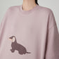 Dog Print Oversized T-Shirt FER0219
