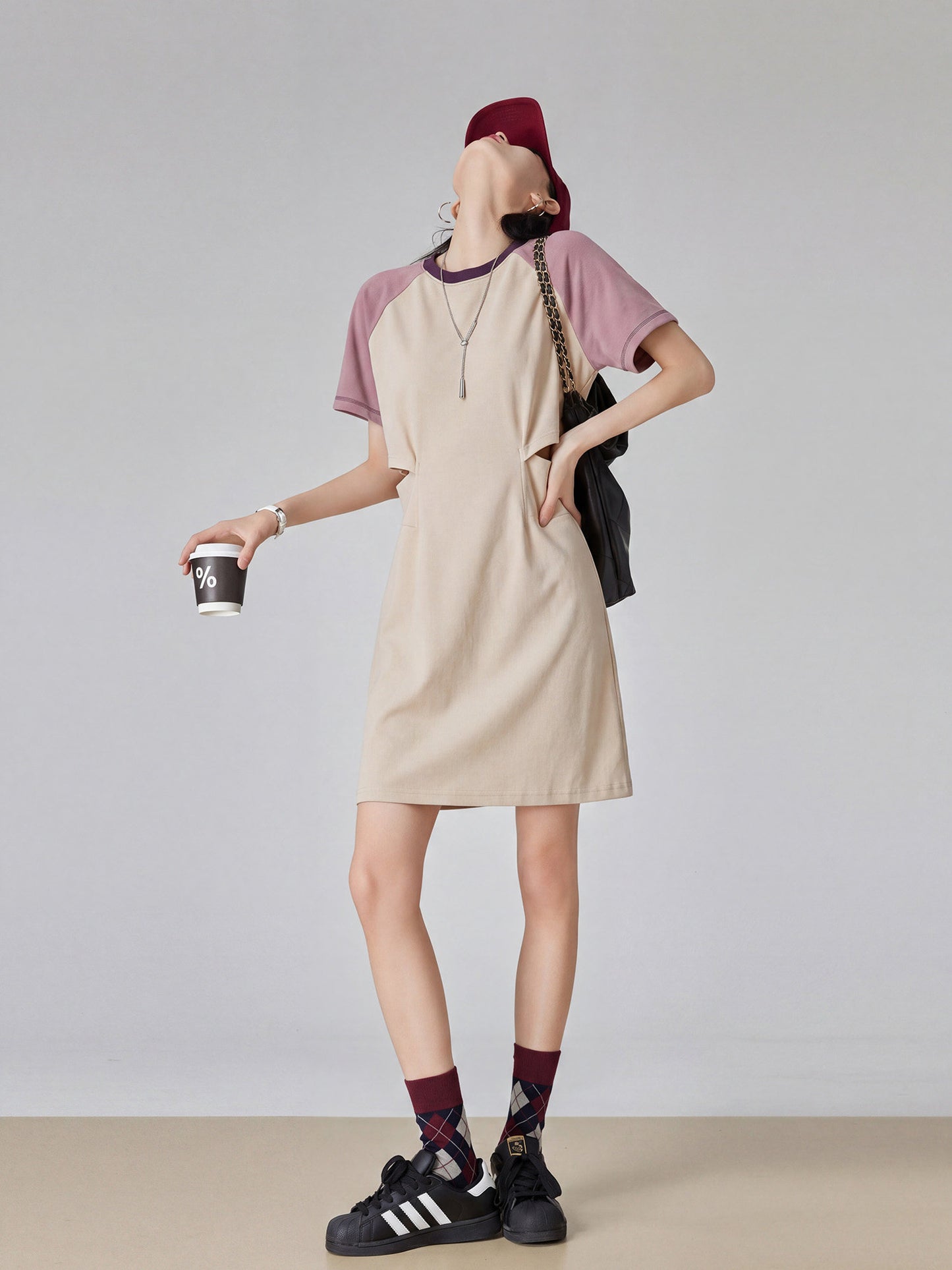Waist Cut-Out T-Shirt Dress FER0267