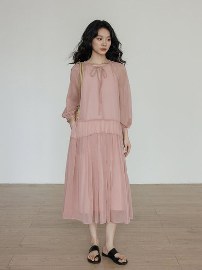 Feminine Tiered Long Dress VAS0197
