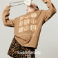 Cat Full Print T-Shirt / Leopard Casual Pants LLA0655