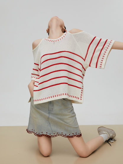 Open-Shoulder Summer Knit FER0268