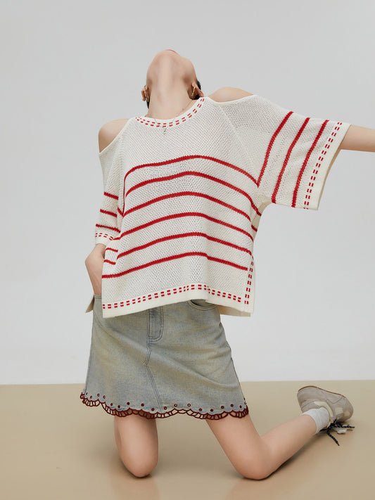 Open-Shoulder Summer Knit FER0268