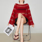 Multi-Border Openwork Oversized Knit FER0364