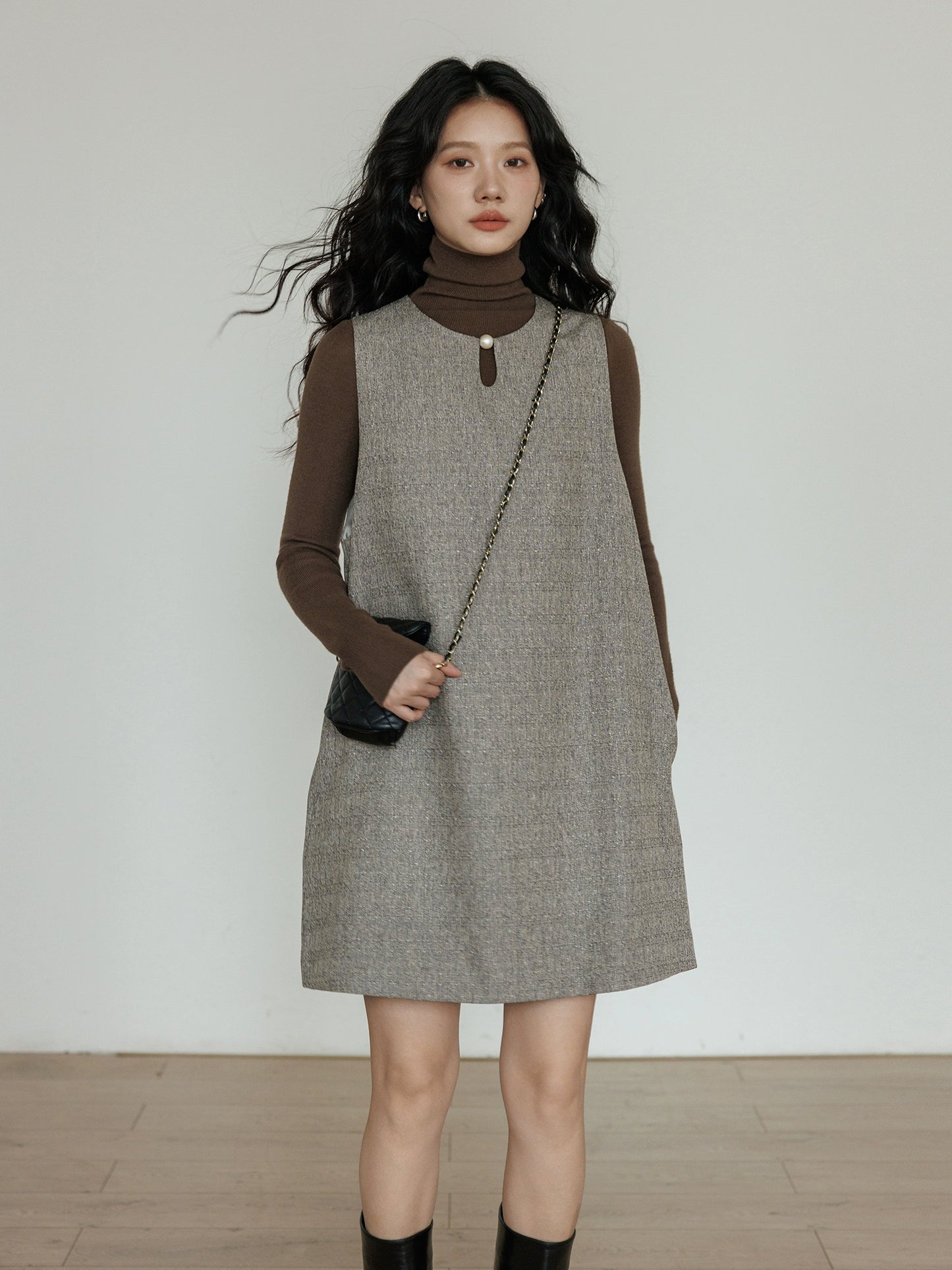 Crew Neck Vest Dress VAS0170