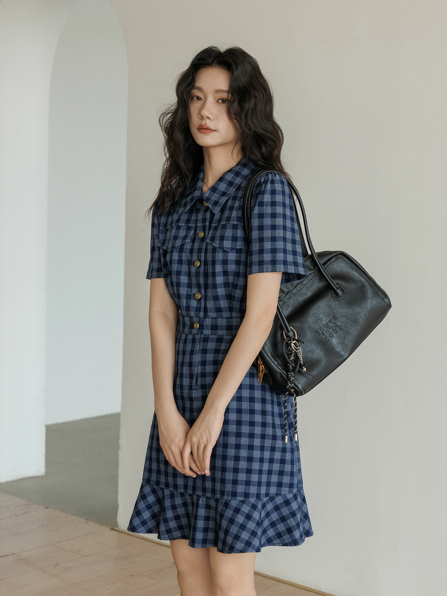 Paid Shirt Dress VAS0114