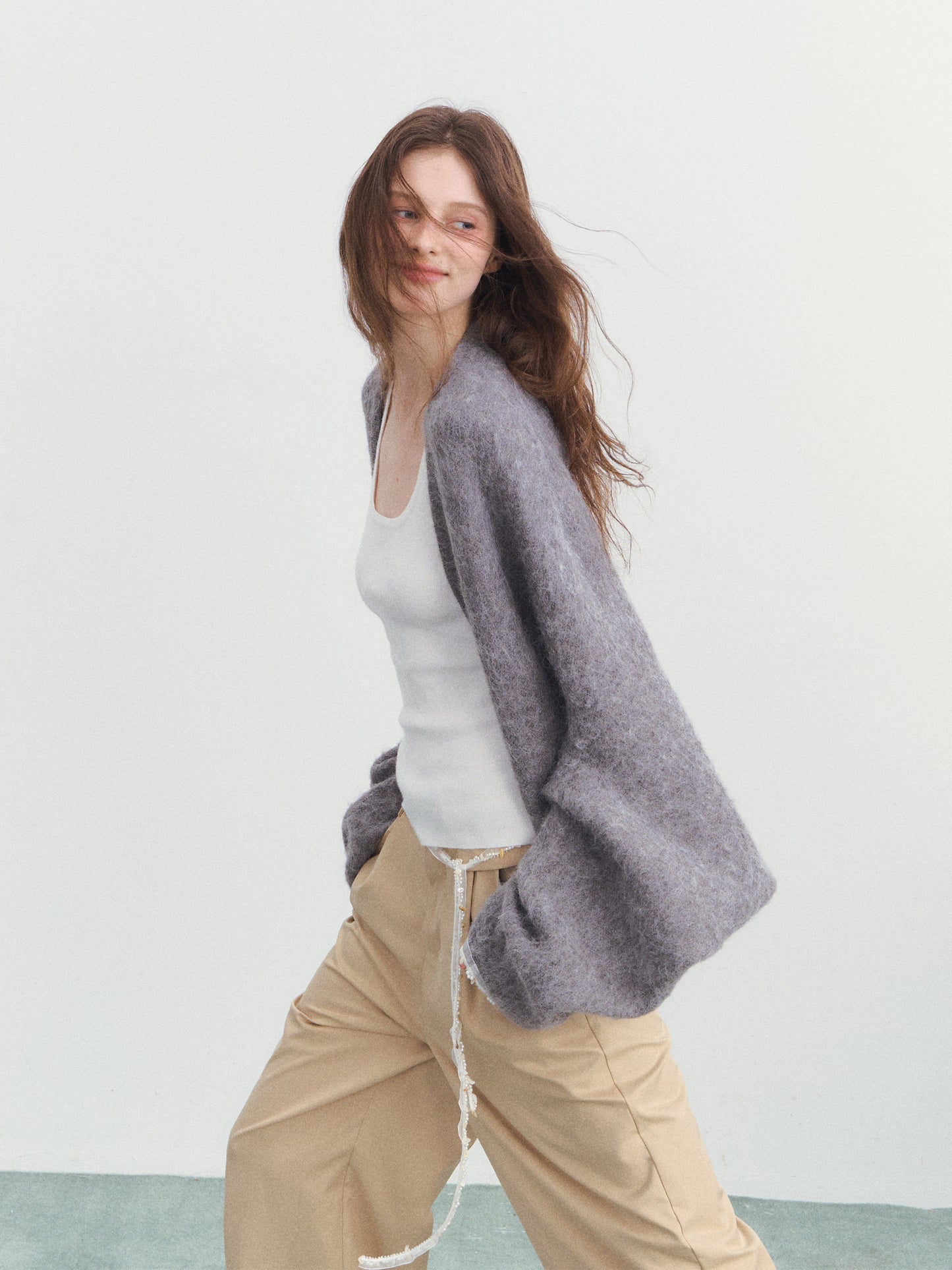 Fluffy Knit Cardigan SPY0036