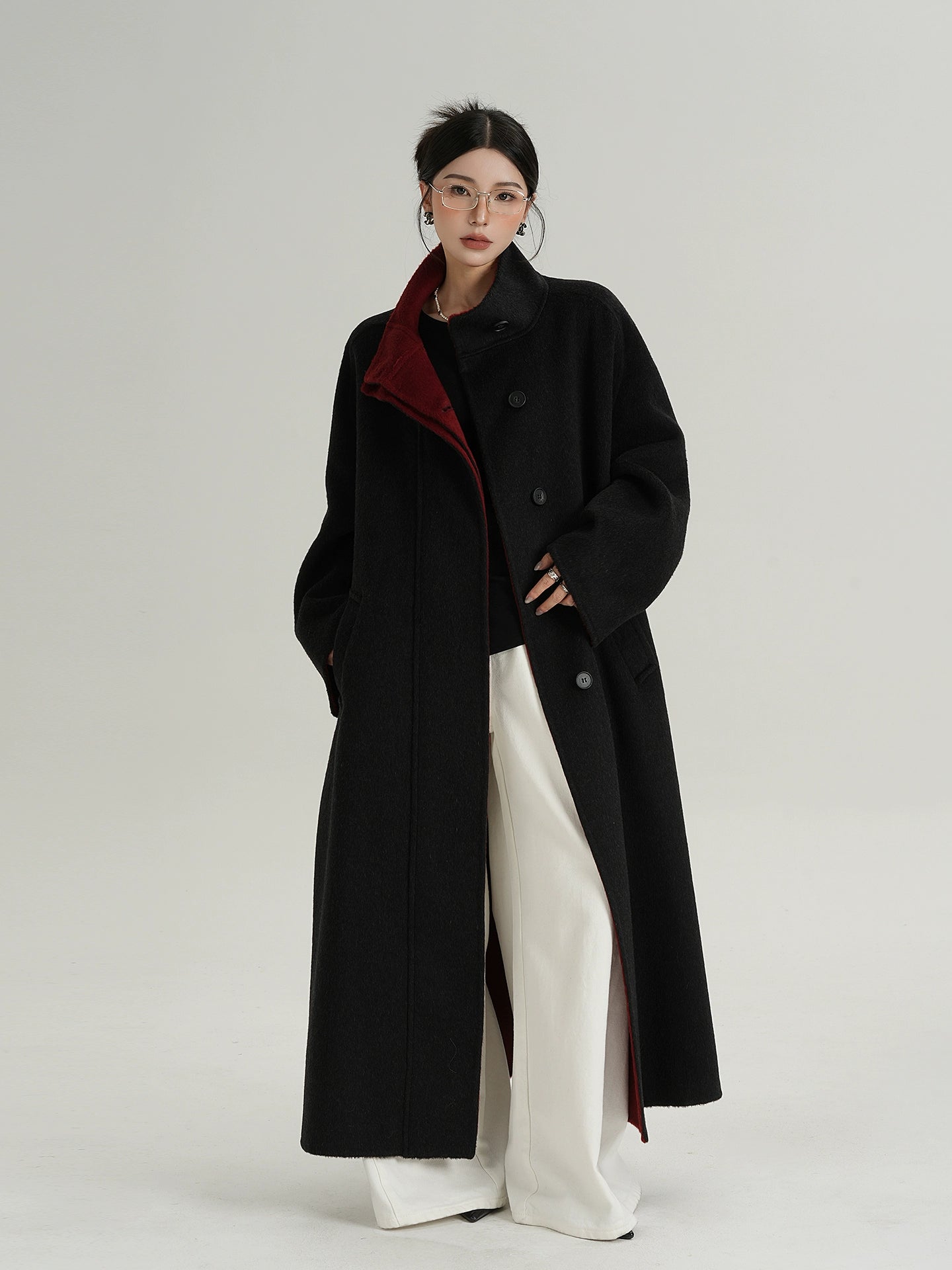 Stand Collar Long Coat SRS0382