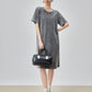 Chemical Wash Studs T-Shirt Dress FER0197