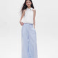 Halterneck Sleeveless Top / Blue Striped Pants AMO0005