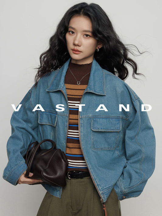 Retro Blue Washed Denim Jacket VAS0219