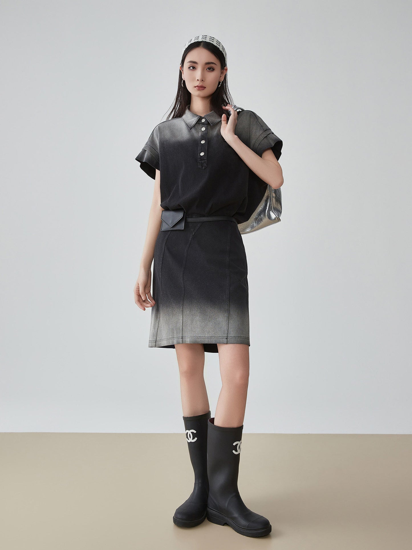 Gradient Polo Shirt Dress FER0156