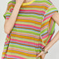Multicolor Striped Sleeveless Top / Shorts FER0353