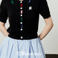Black Knit Top / Balloon Mini Skirt LLA0495