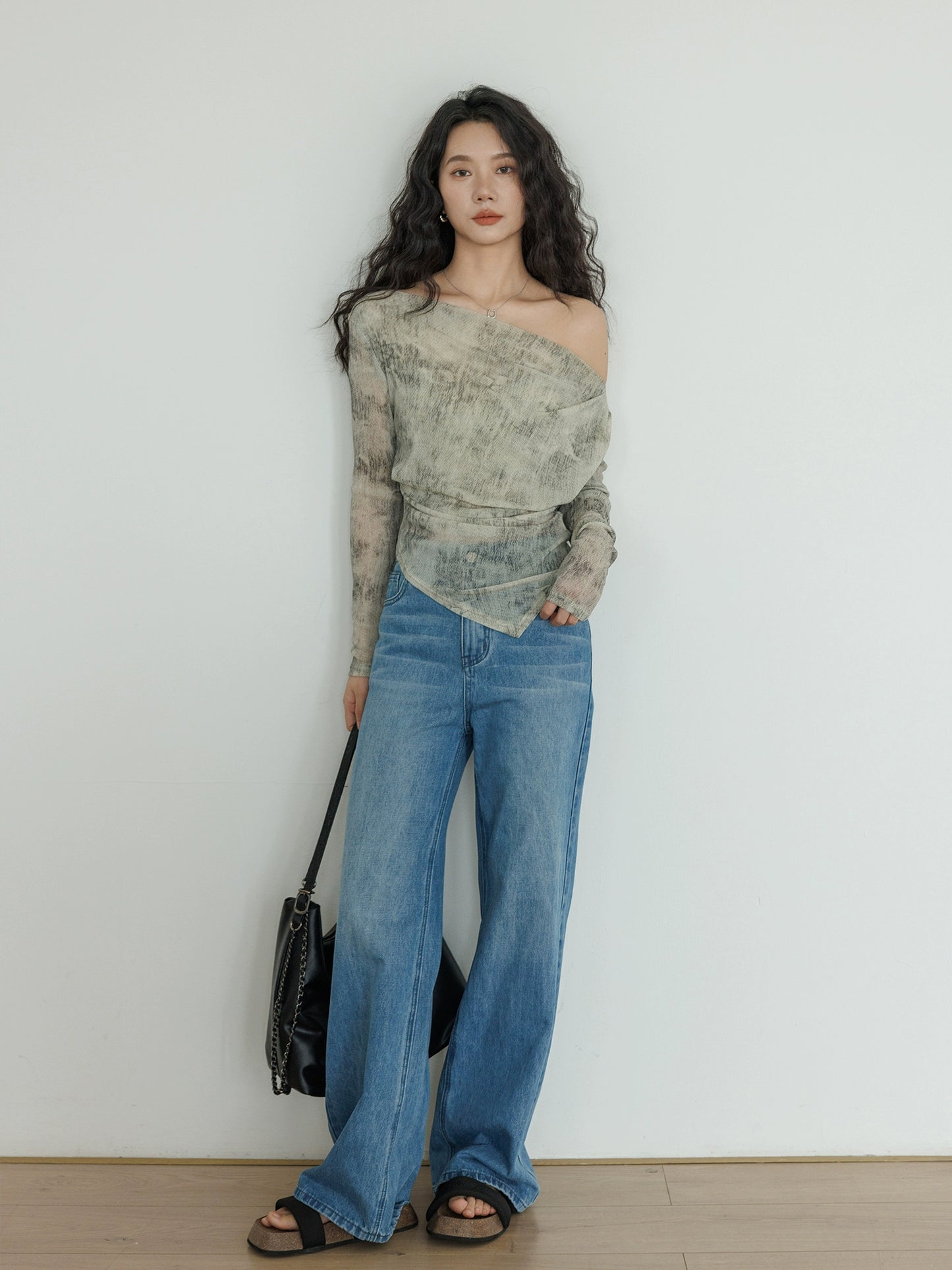 Asymmetrical Sheer Top VAS0071