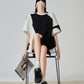 Diagonal Switch Asymmetry T-Shirt Dress FER0109