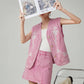 Pink Heavy Industry Embroidered Vest / Half Skirt FER0170