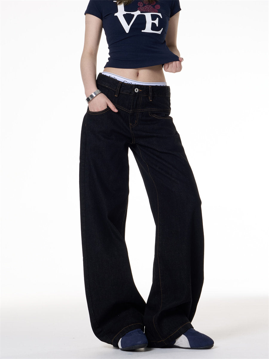 Wide Curved Denim Pants ONP0014
