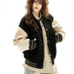 Retro Color Block Baseball Jacket HGX0041
