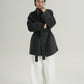 Half Turtleneck Black Coat SRS0320