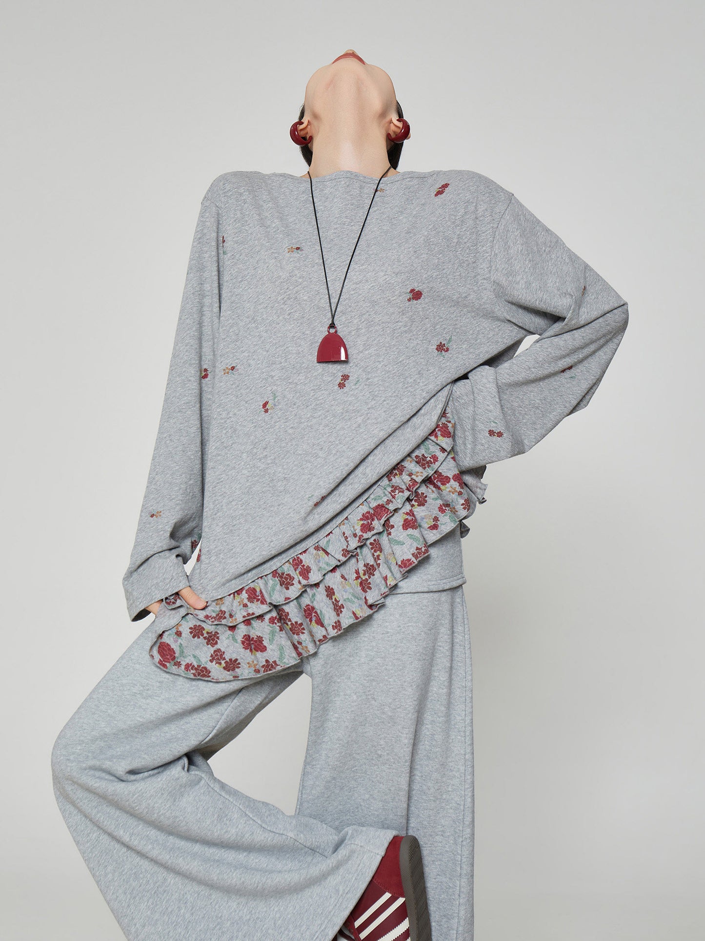 Patchwork Double-Layer Long-Sleeve T-Shirt FER0390