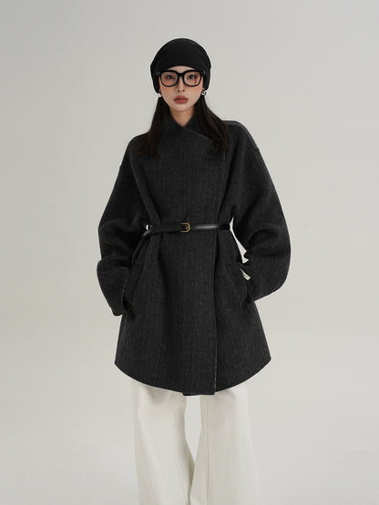 Mid Length Wool Coat  SRS0373