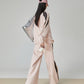 Pink Stand-Collar Sweatshirt / Loose Sweatpants FER0061