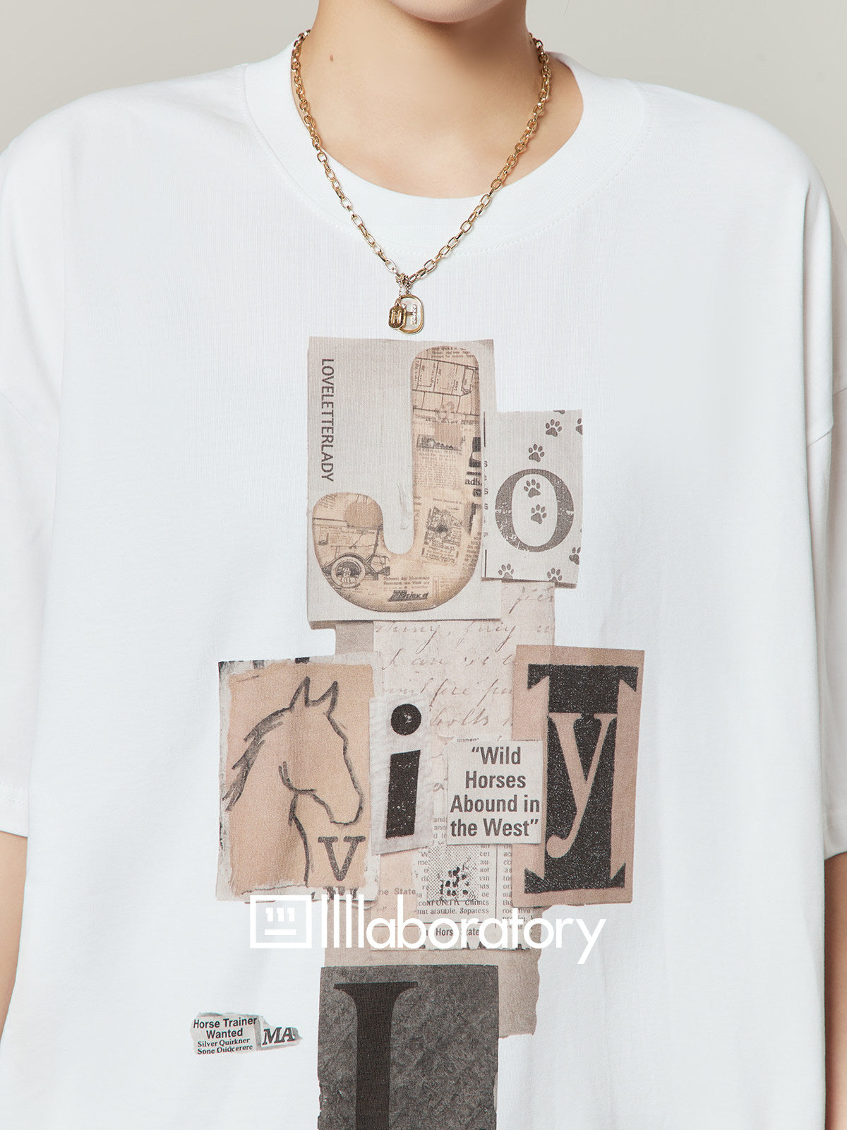 Letter Print Short-Sleeve T-Shirt LLA0651