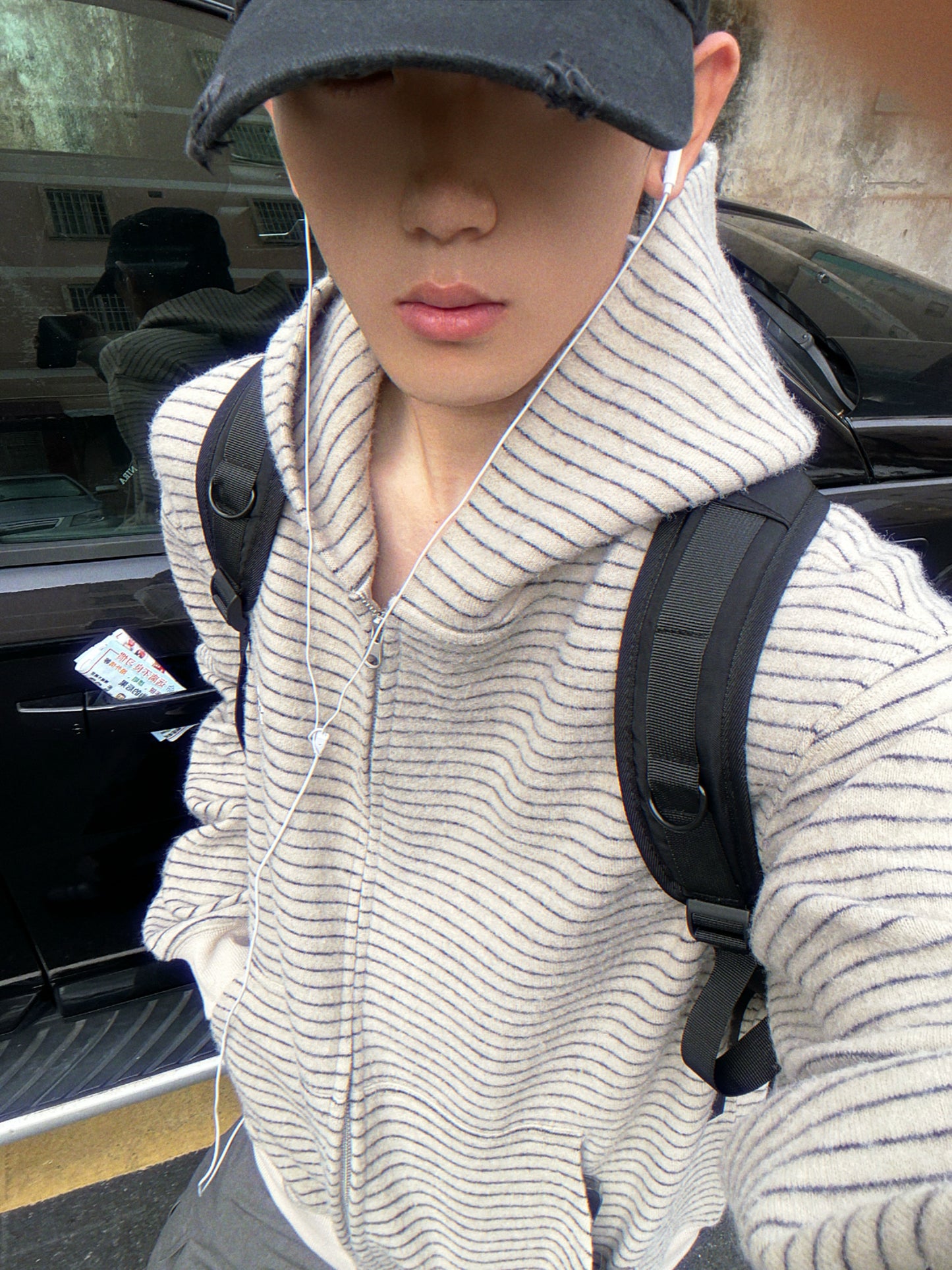 Stripe Zip Up Hoodie FLG0008