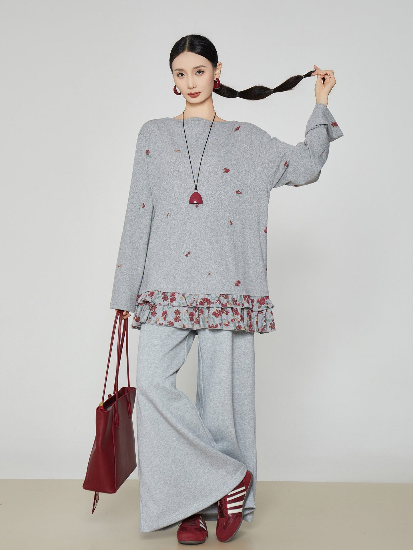 Patchwork Double-Layer Long-Sleeve T-Shirt FER0390