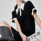 Color-Block Design Polo Dress FER0217