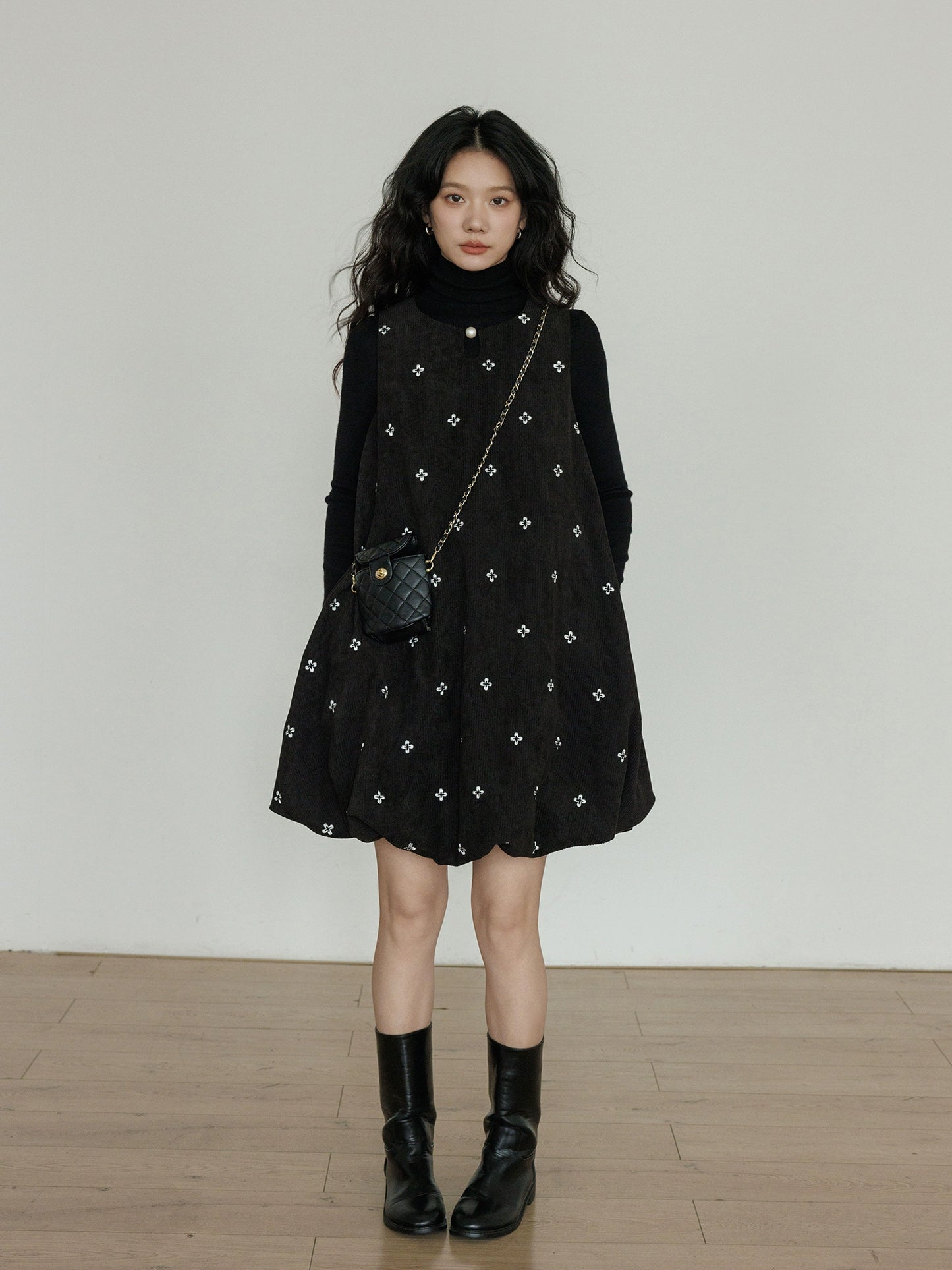 Round Neck Vest Dress VAS0171