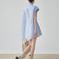 Blue Striped Sleeveless Shirt FER0177