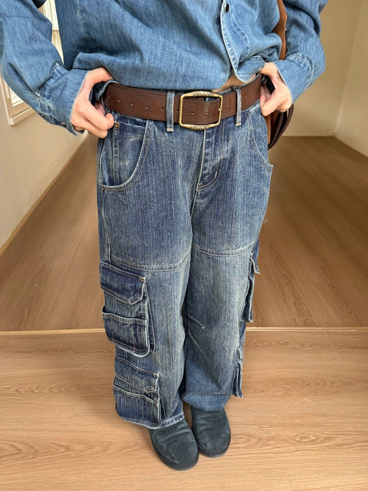 Multi Pocket Denim Pants CYE0065