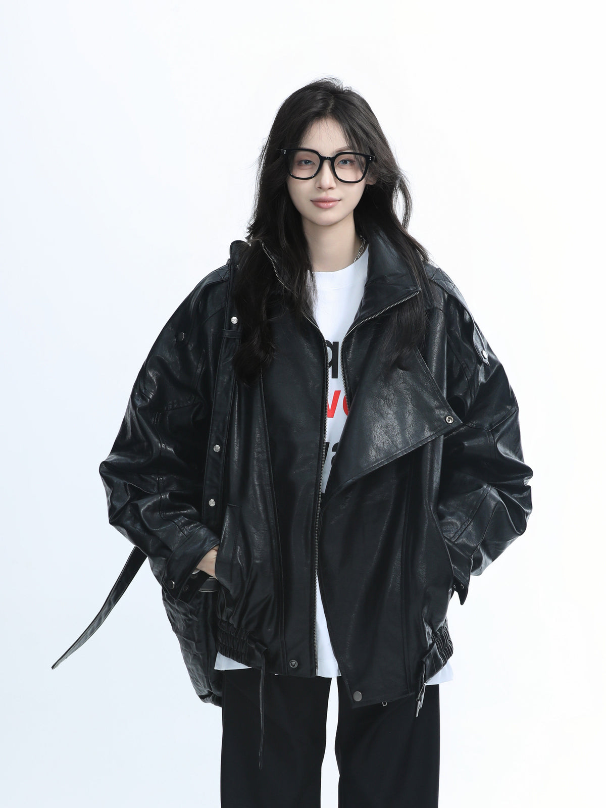 Oversized Leather Jacket WLS0011