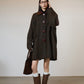 Patchwork Lapel Wool Coat  SUY0021